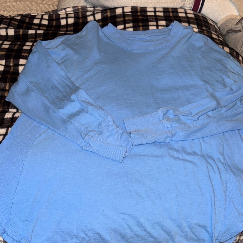 Aerie Soft Blue Ribbed Top